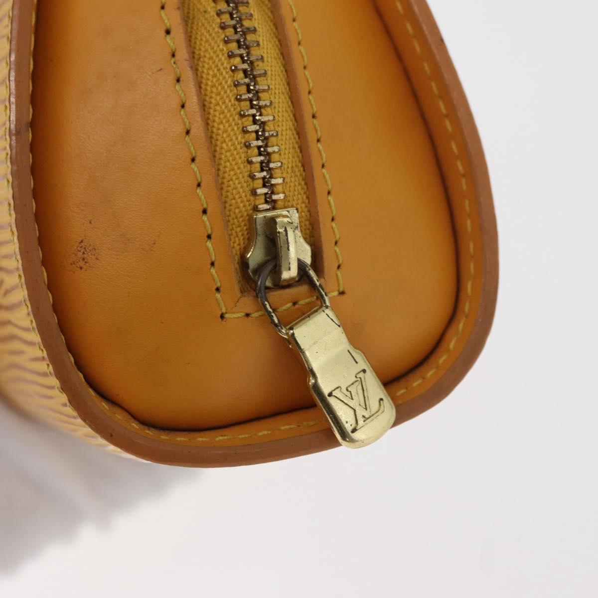 LOUIS VUITTON Epi Dauphine PM Pouch Yellow M48449 LV Auth BA10059