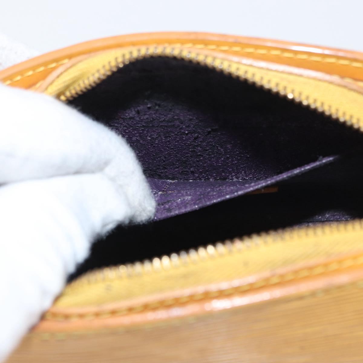 LOUIS VUITTON Epi Dauphine PM Pouch Yellow M48449 LV Auth BA10059