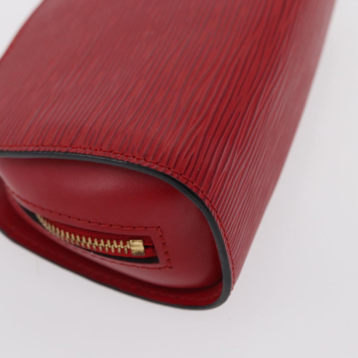 LOUIS VUITTON Epi Dauphine PM Pouch Castilian Red M48447 LV Auth BA10060