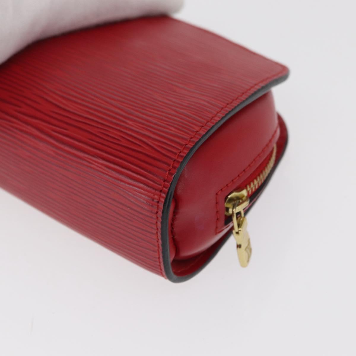 LOUIS VUITTON Epi Dauphine PM Pouch Castilian Red M48447 LV Auth BA10060