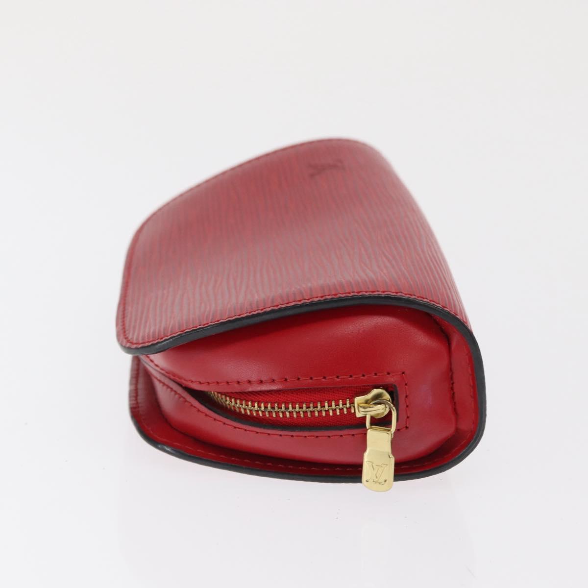 LOUIS VUITTON Epi Dauphine PM Pouch Castilian Red M48447 LV Auth BA10060