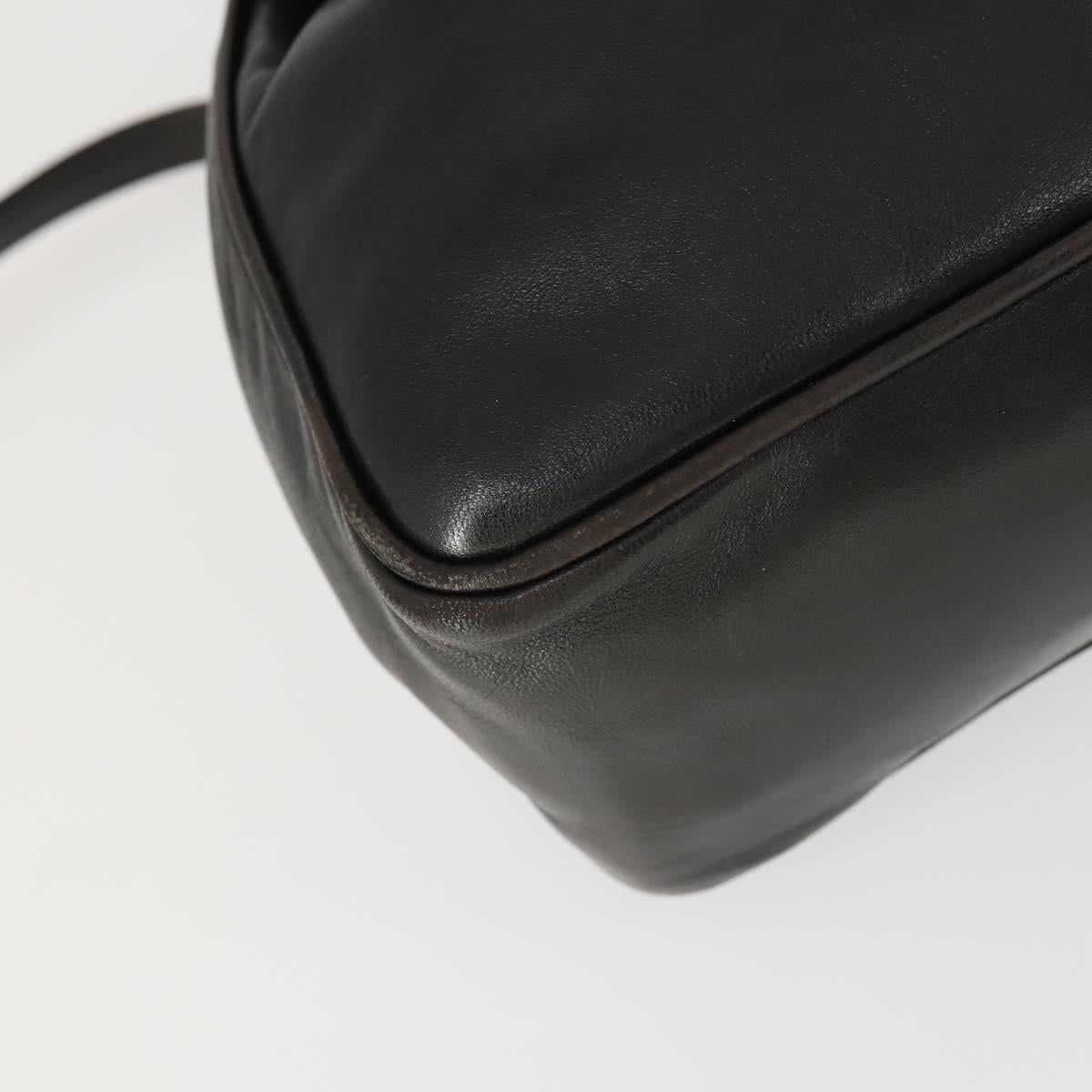 BALLY Backpack Leather Brown Gold Auth BA10063