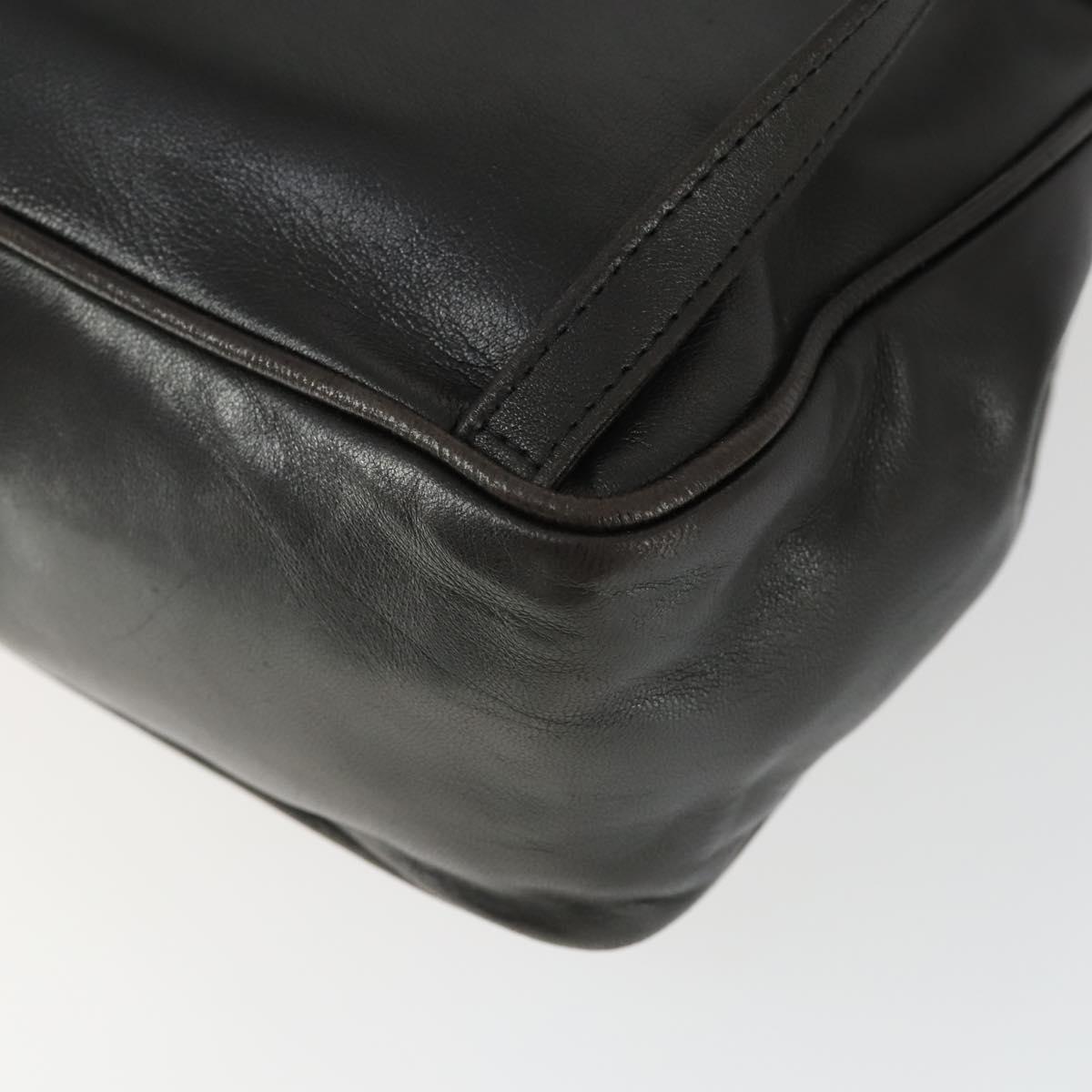 BALLY Backpack Leather Brown Gold Auth BA10063