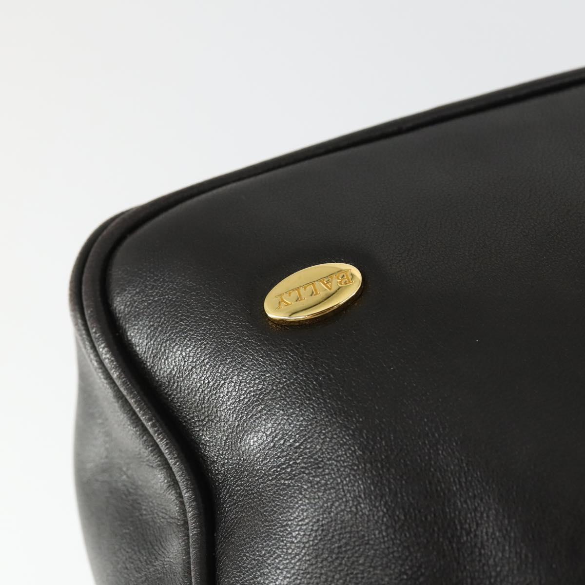 BALLY Backpack Leather Brown Gold Auth BA10063