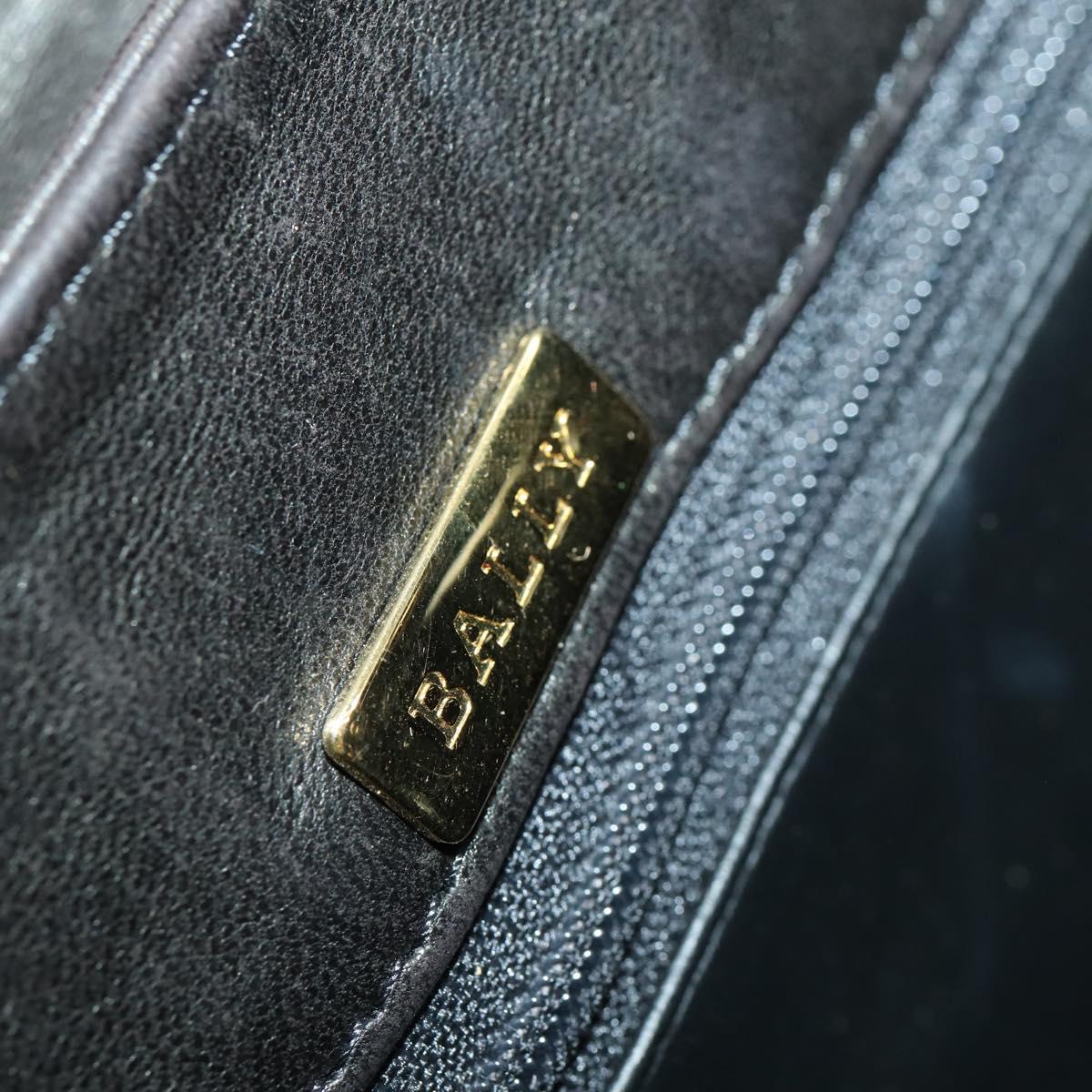 BALLY Backpack Leather Brown Gold Auth BA10063
