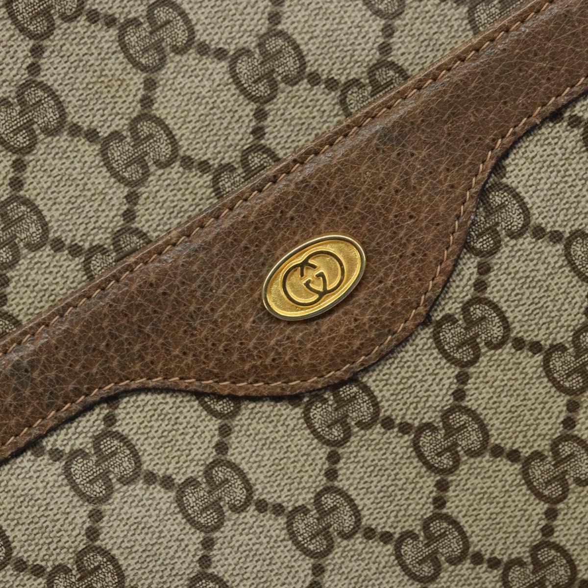 GUCCI GG Supreme Web Sherry Line Tote Bag PVC Beige Gold 39 02 003 Auth BA10068