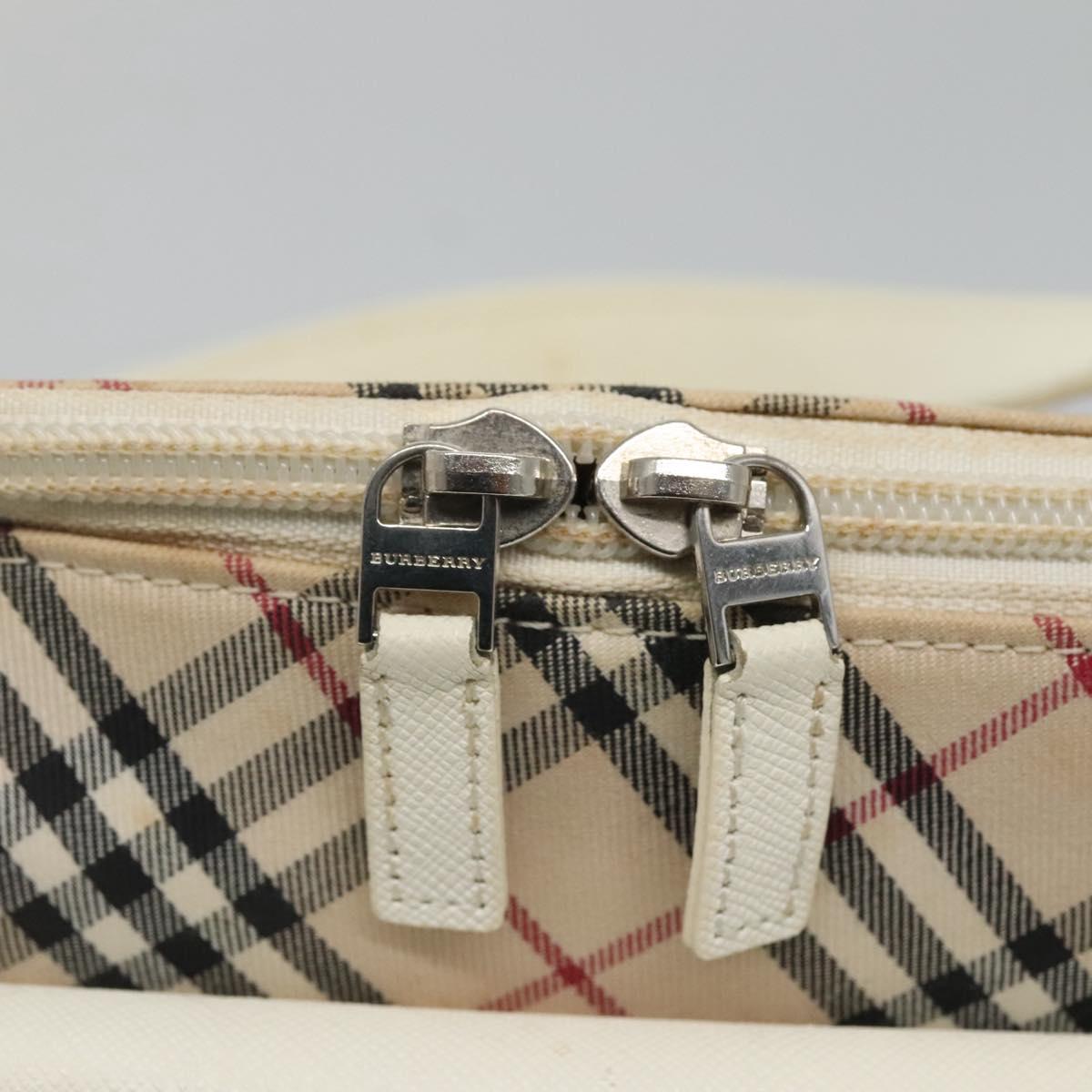 BURBERRY Nova Check Hand Bag Canvas Beige Auth BA1007