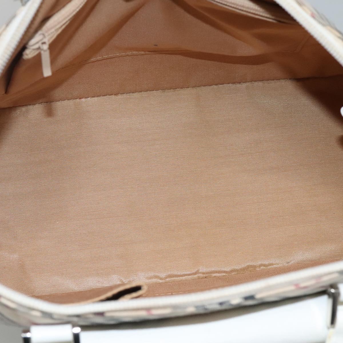 BURBERRY Nova Check Hand Bag Canvas Beige Auth BA1007