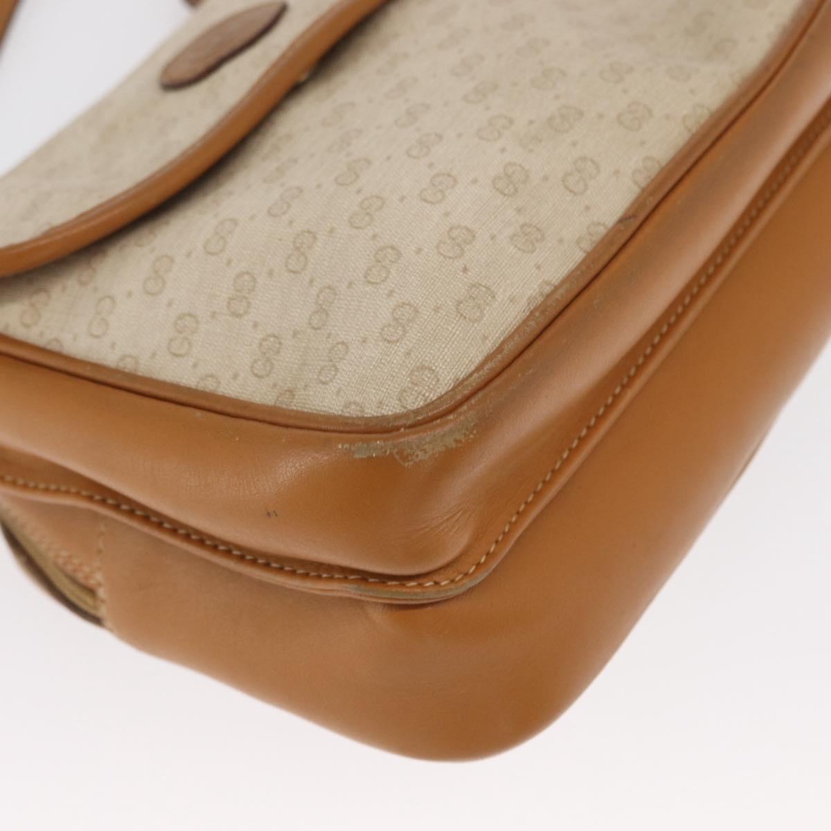 GUCCI Micro GG Supreme Shoulder Bag PVC Beige Gold 007 23 0114 Auth BA10078