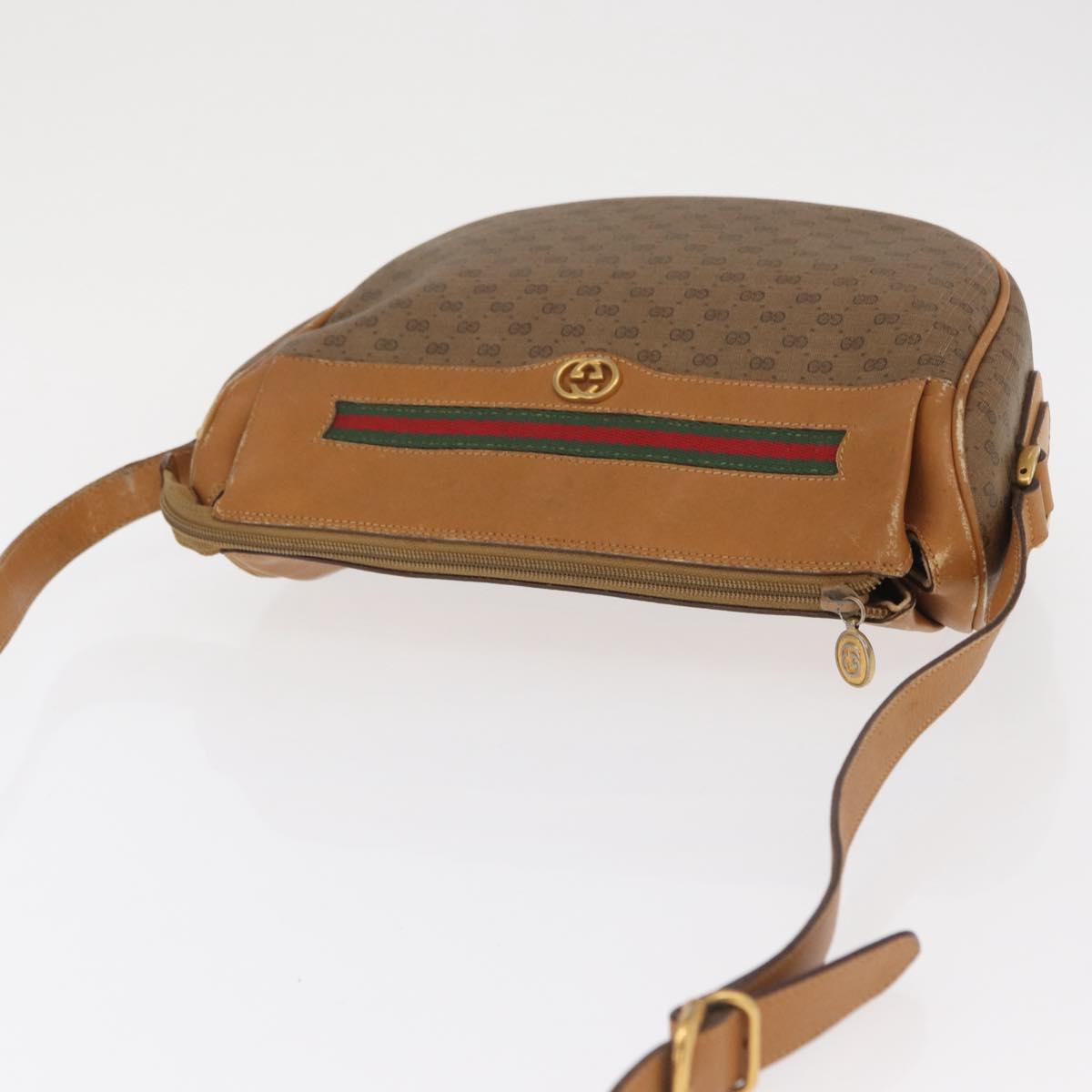GUCCI Micro GG Supreme Web Sherry Line Bag PVC Beige 001 115 0918 Auth BA10081