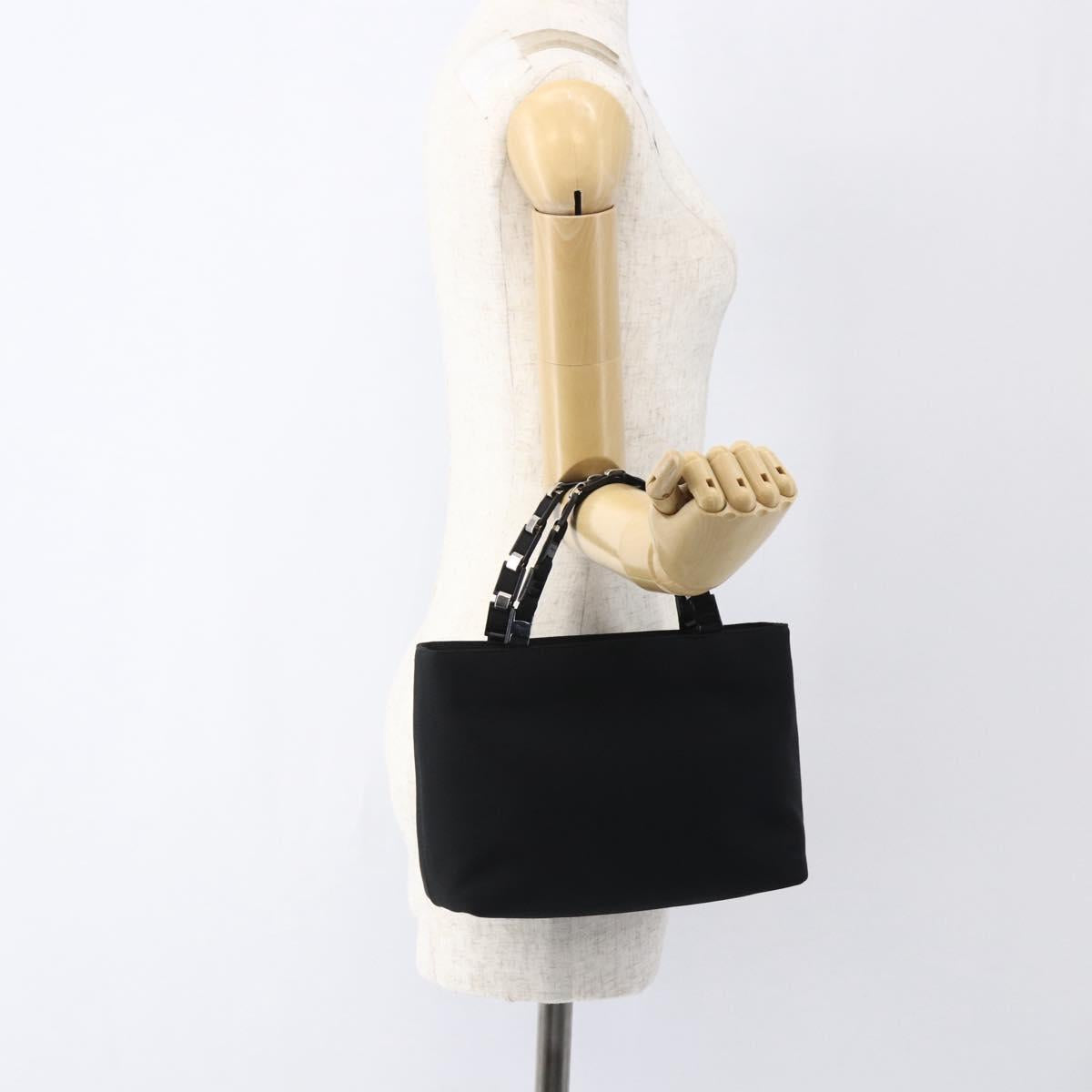 Salvatore Ferragamo Hand Bag Nylon Black Auth BA10082