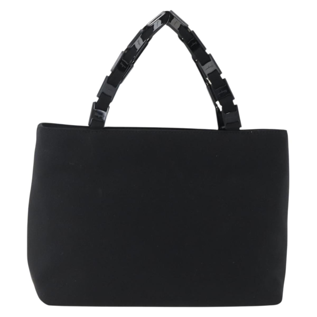 Salvatore Ferragamo Hand Bag Nylon Black Auth BA10082