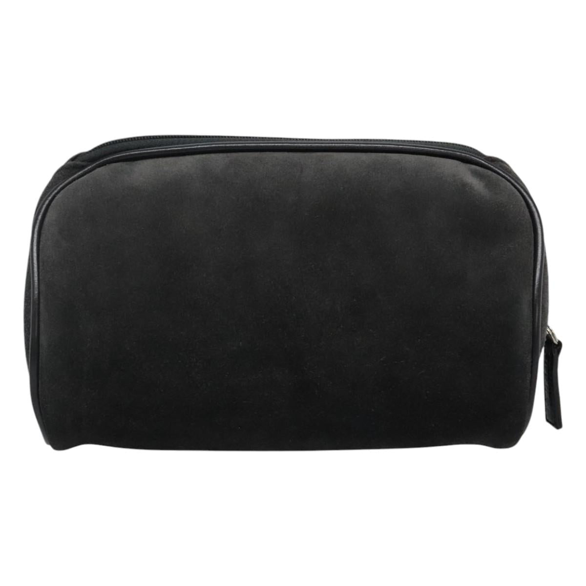 GUCCI Pouch Suede Gray Auth BA1009