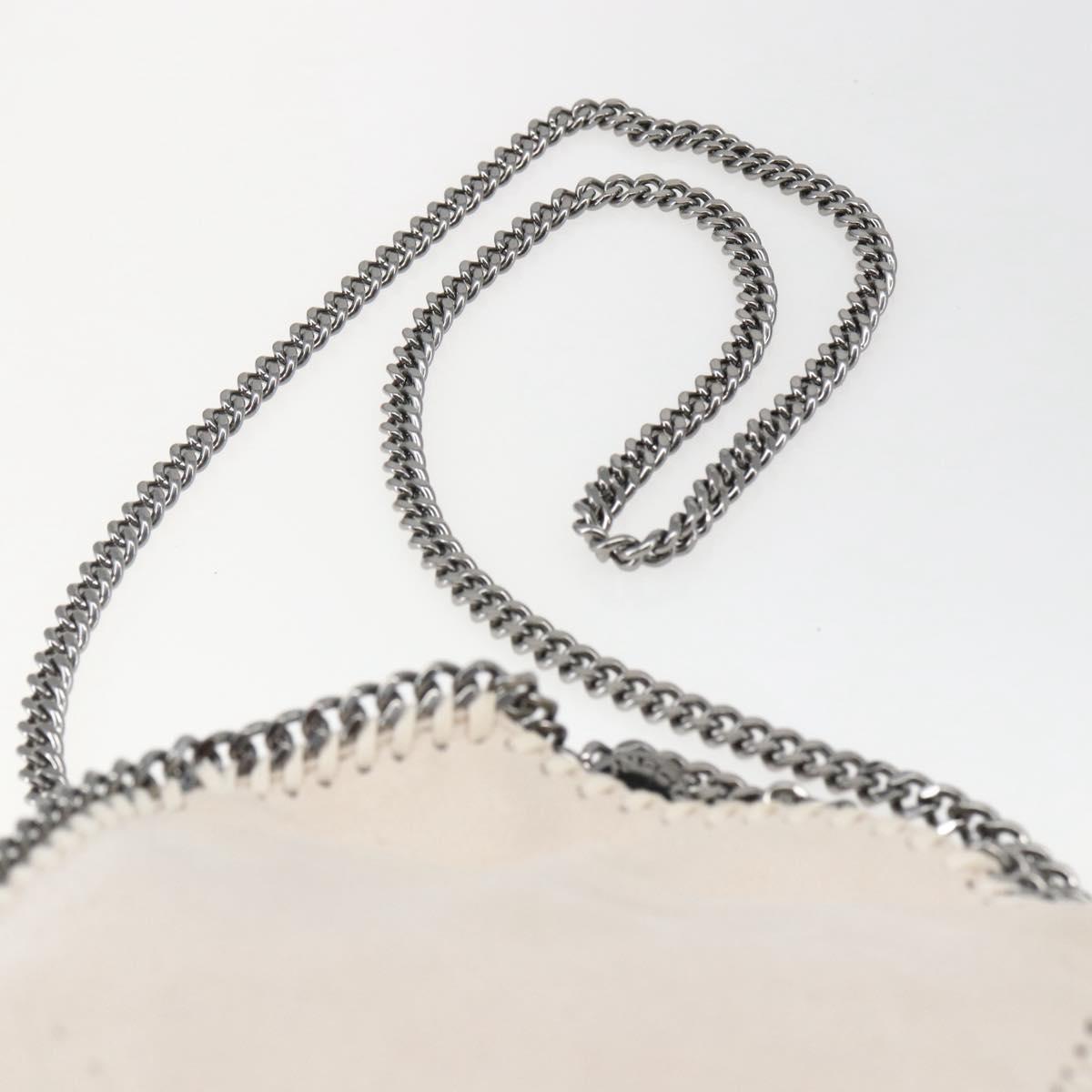 Stella MacCartney Chain Falabella Bag polyester 2way White 495151 Auth BA10096