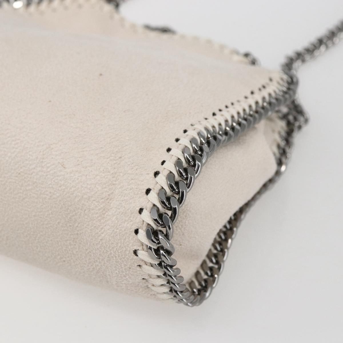 Stella MacCartney Chain Falabella Bag polyester 2way White 495151 Auth BA10096