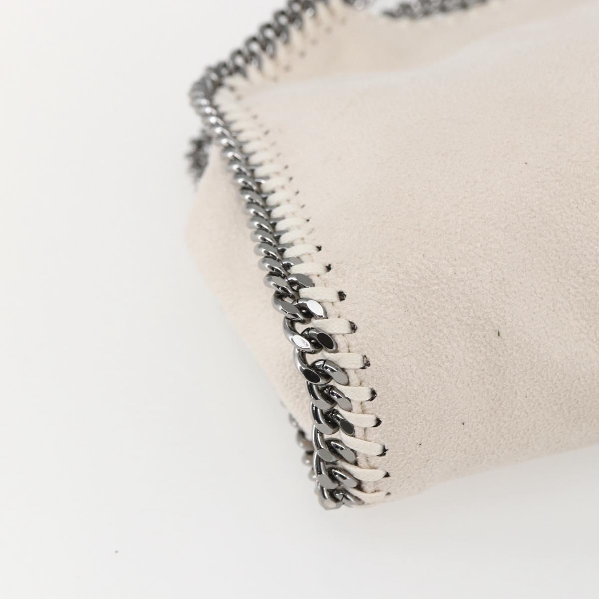 Stella MacCartney Chain Falabella Bag polyester 2way White 495151 Auth BA10096