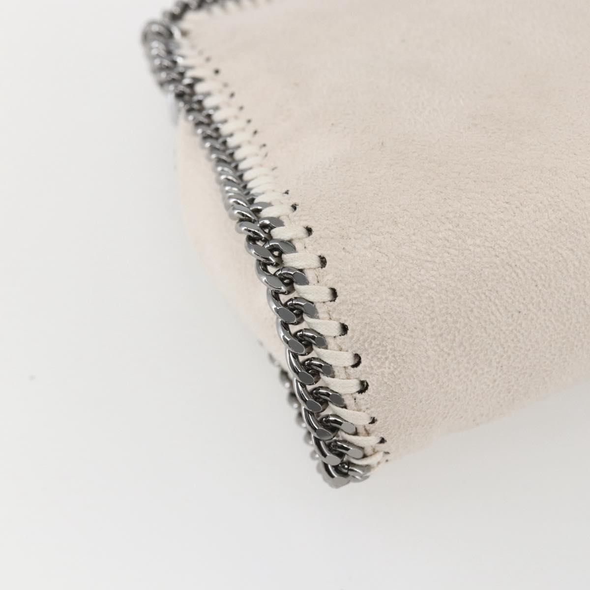 Stella MacCartney Chain Falabella Bag polyester 2way White 495151 Auth BA10096