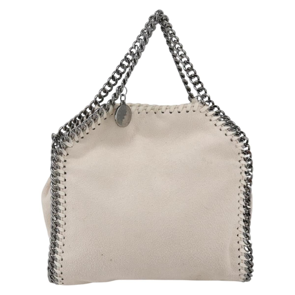 Stella MacCartney Chain Falabella Bag polyester 2way White 495151 Auth BA10096