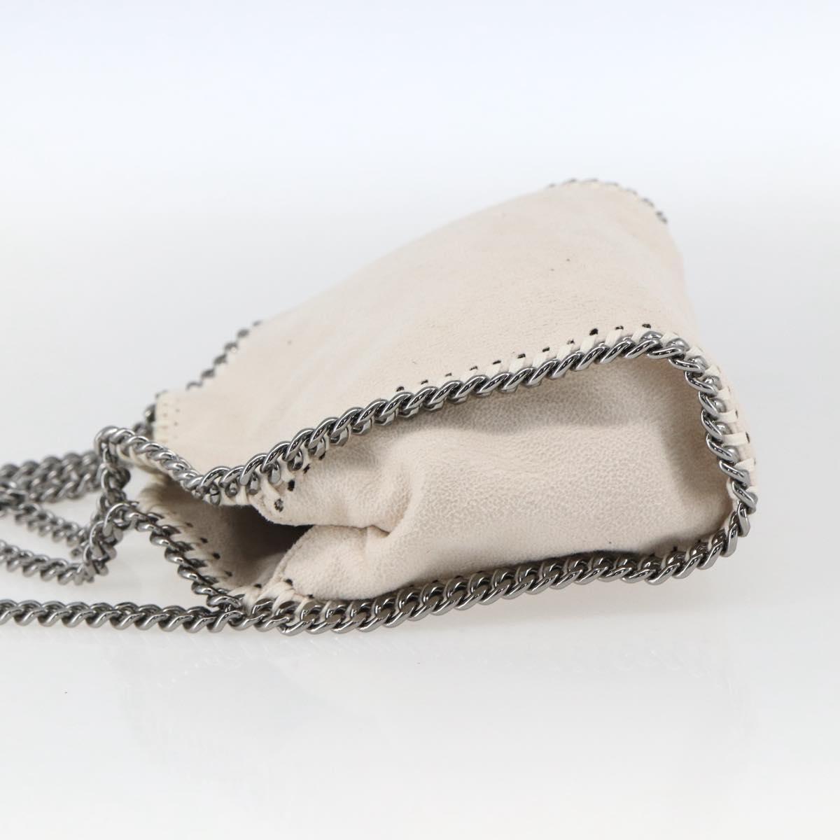 Stella MacCartney Chain Falabella Bag polyester 2way White 495151 Auth BA10096