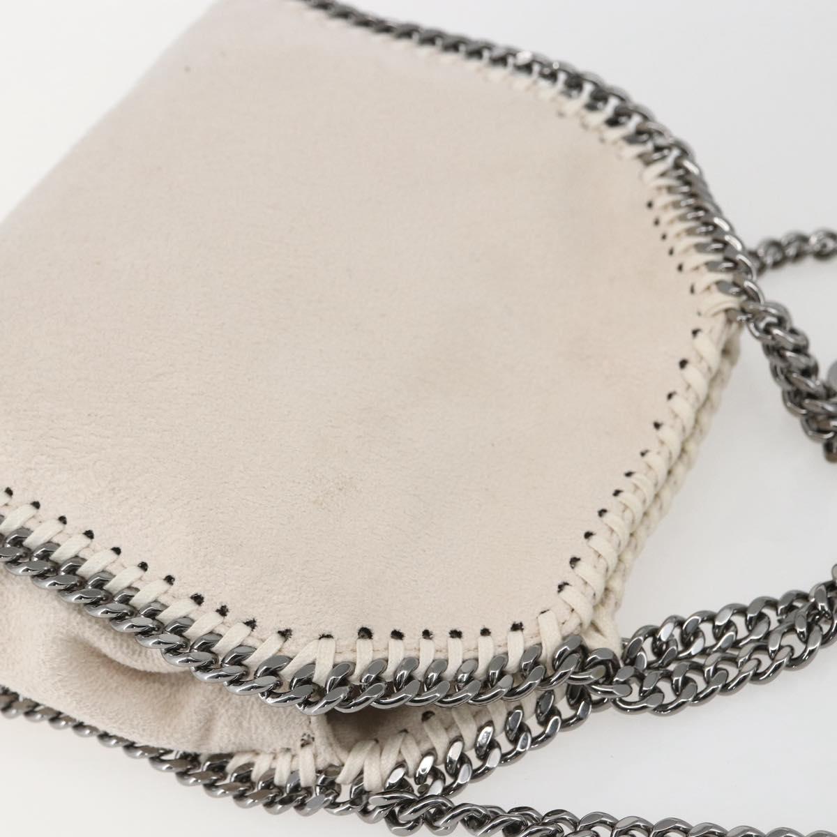 Stella MacCartney Chain Falabella Bag polyester 2way White 495151 Auth BA10096