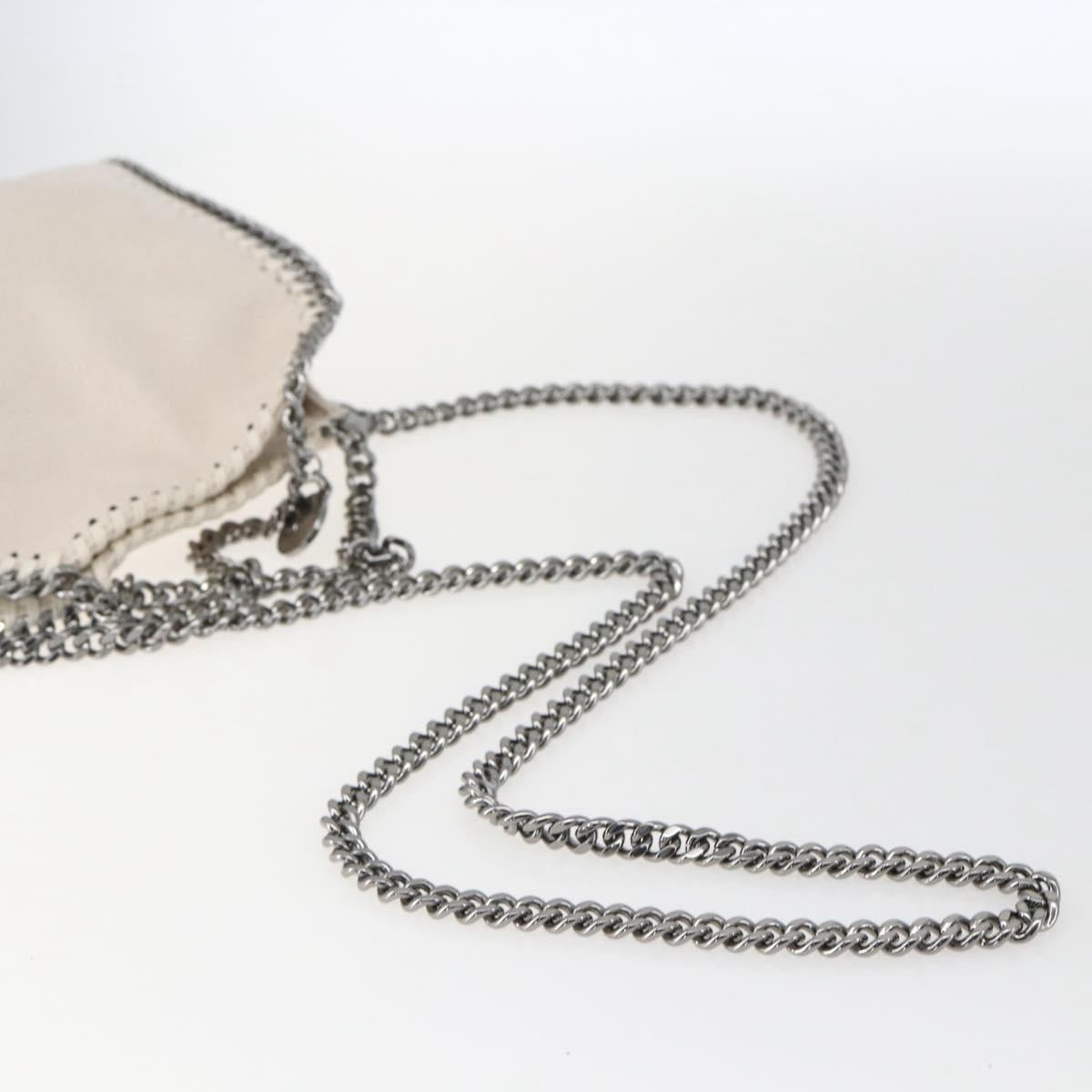 Stella MacCartney Chain Falabella Bag polyester 2way White 495151 Auth BA10096