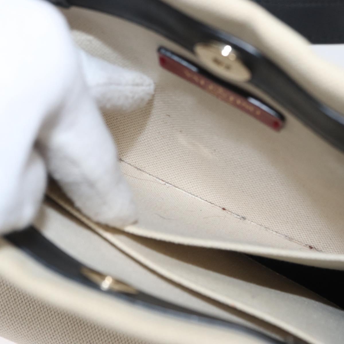 VALENTINO Tote Bag Canvas 2way Beige Gold Auth BA10106