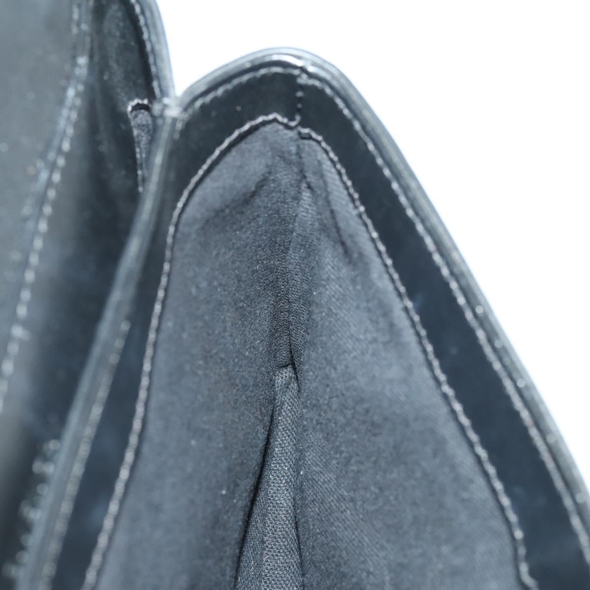 GIVENCHY Shoulder Bag Leather Black Silver Auth BA10120