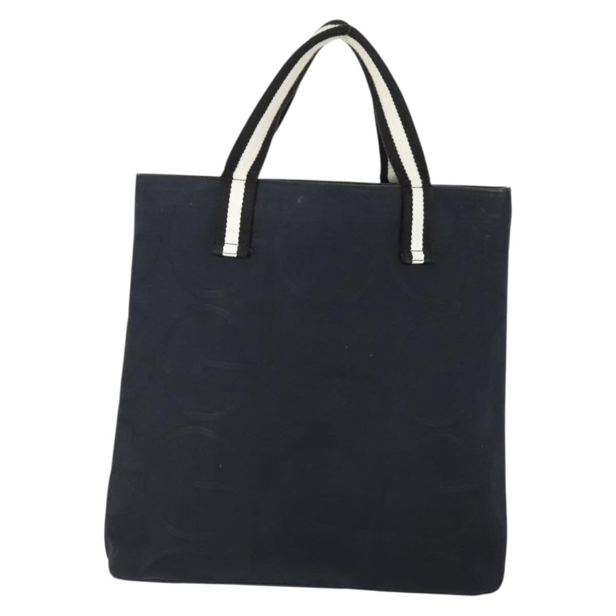 GUCCI Tote Bag Canvas Navy 123439 Auth BA10125