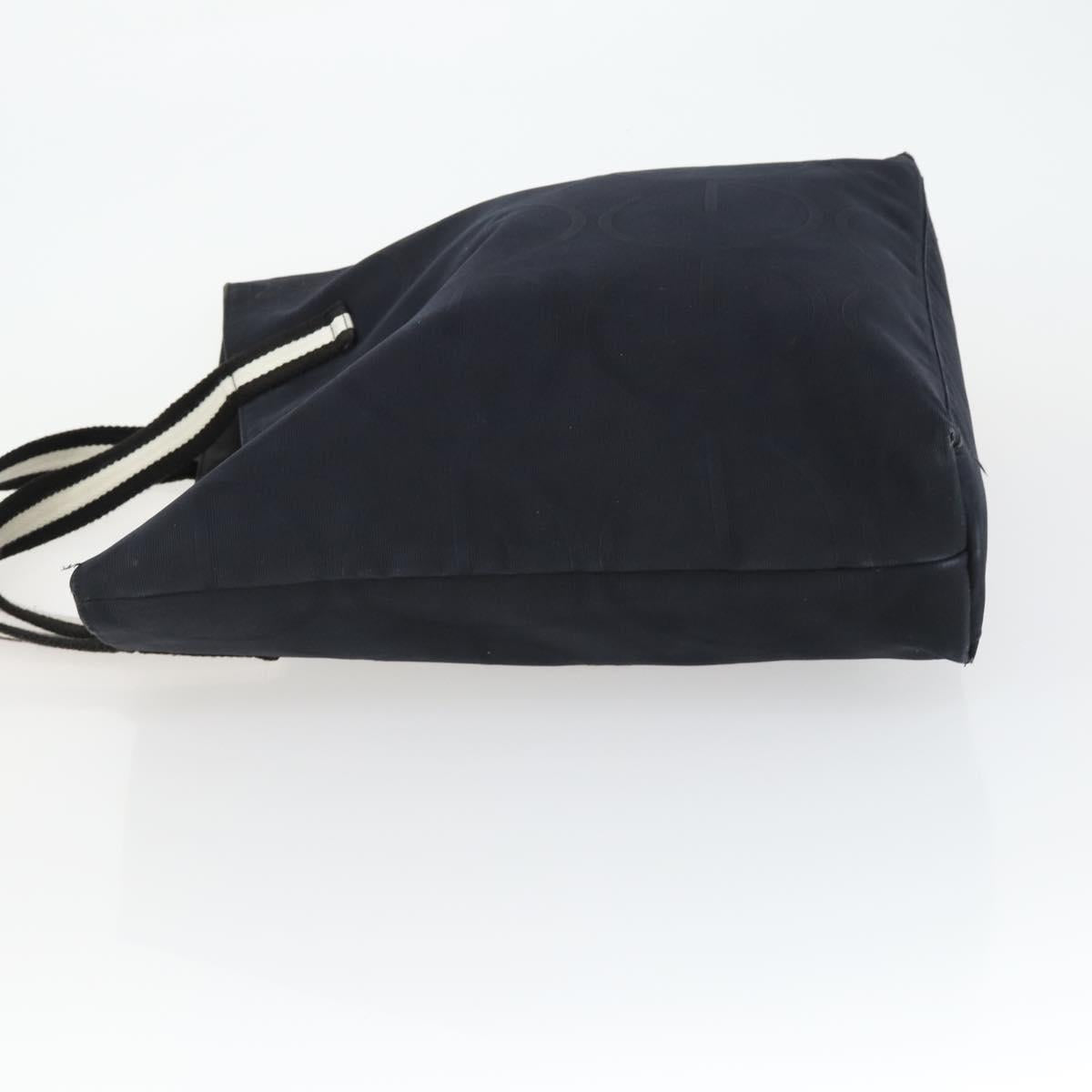 GUCCI Tote Bag Canvas Navy 123439 Auth BA10125