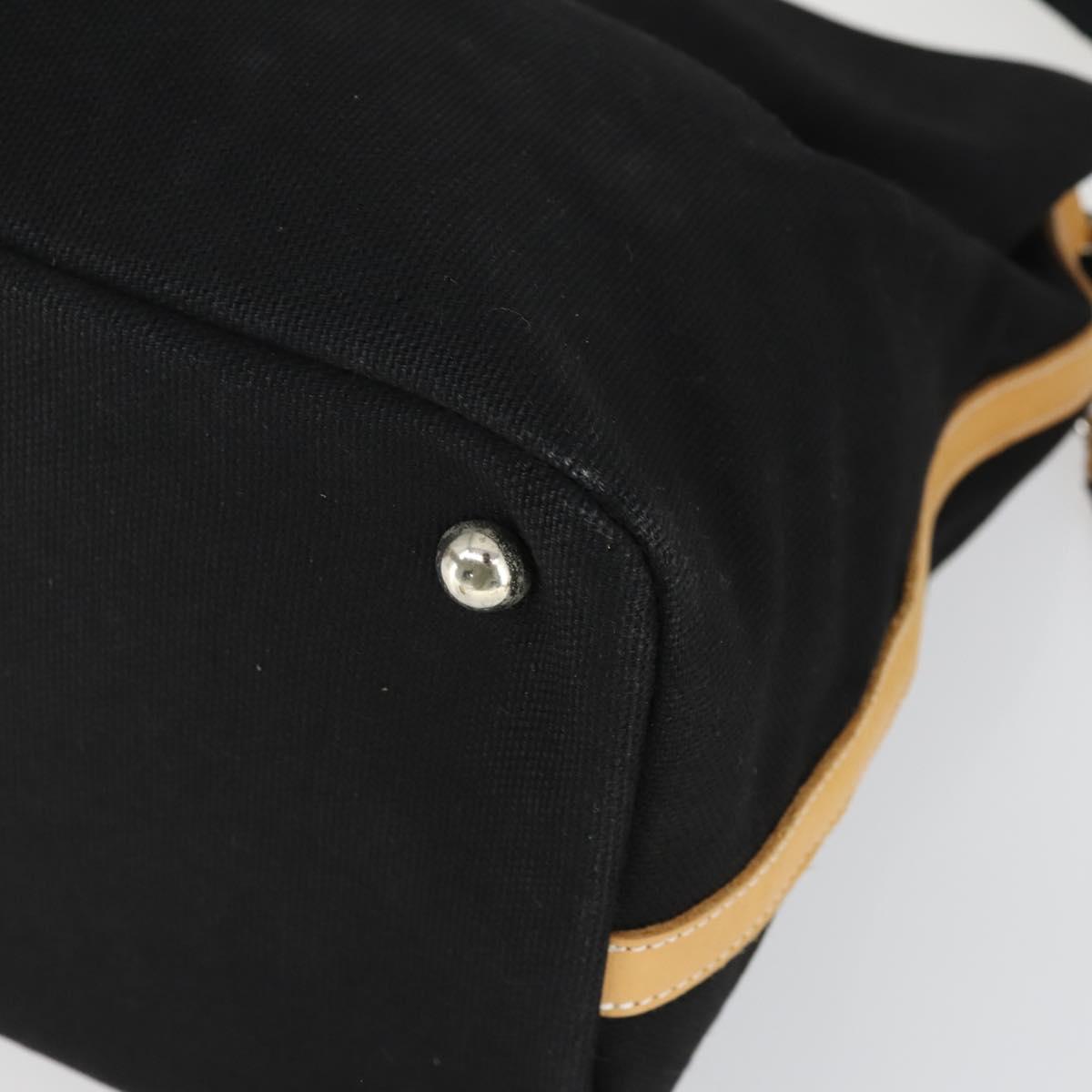Burberrys Blue Label Tote Bag Canvas 2way Black Auth BA10126