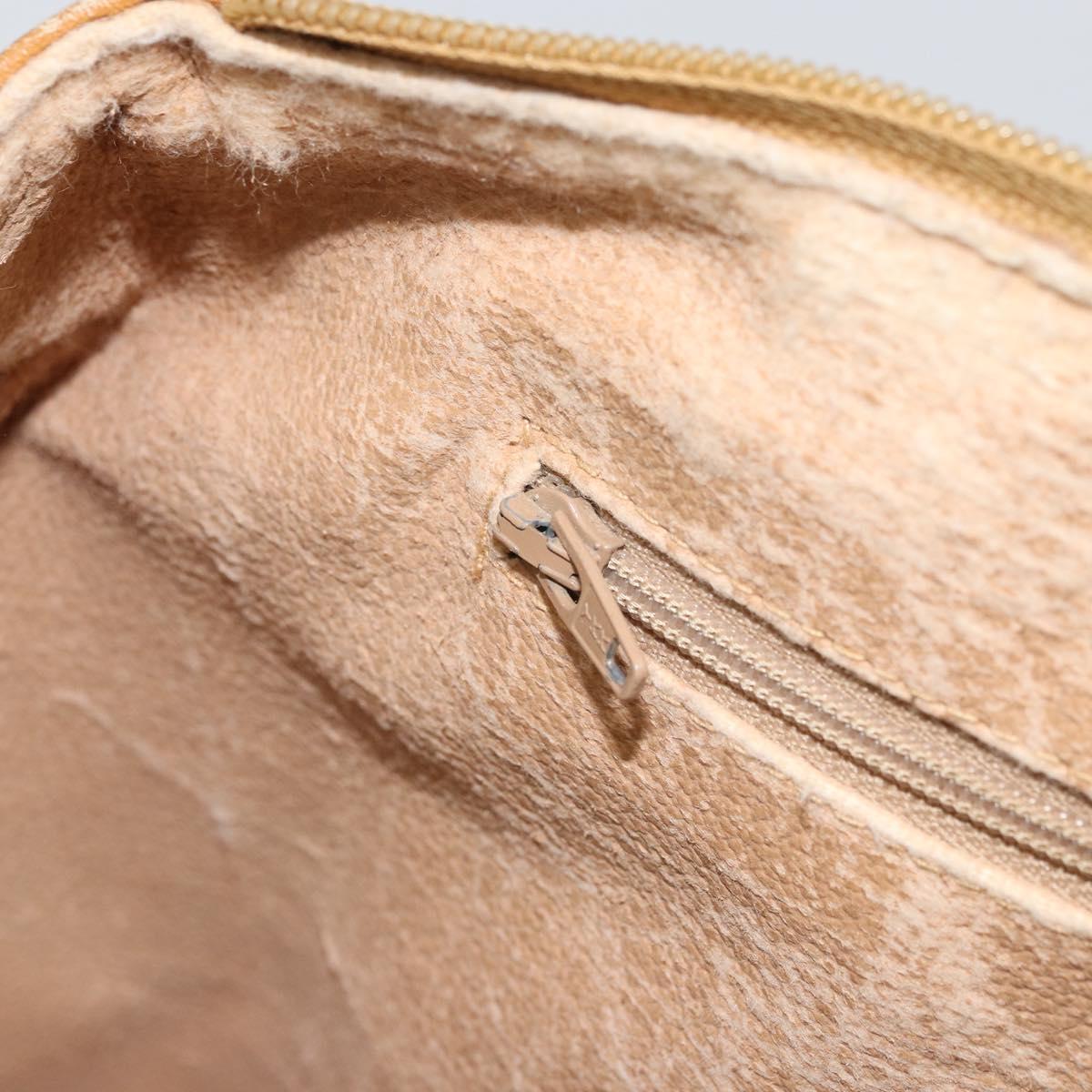 GUCCI Micro GG Supreme Hand Bag PVC Beige Gold 000 084 0158 Auth BA10129