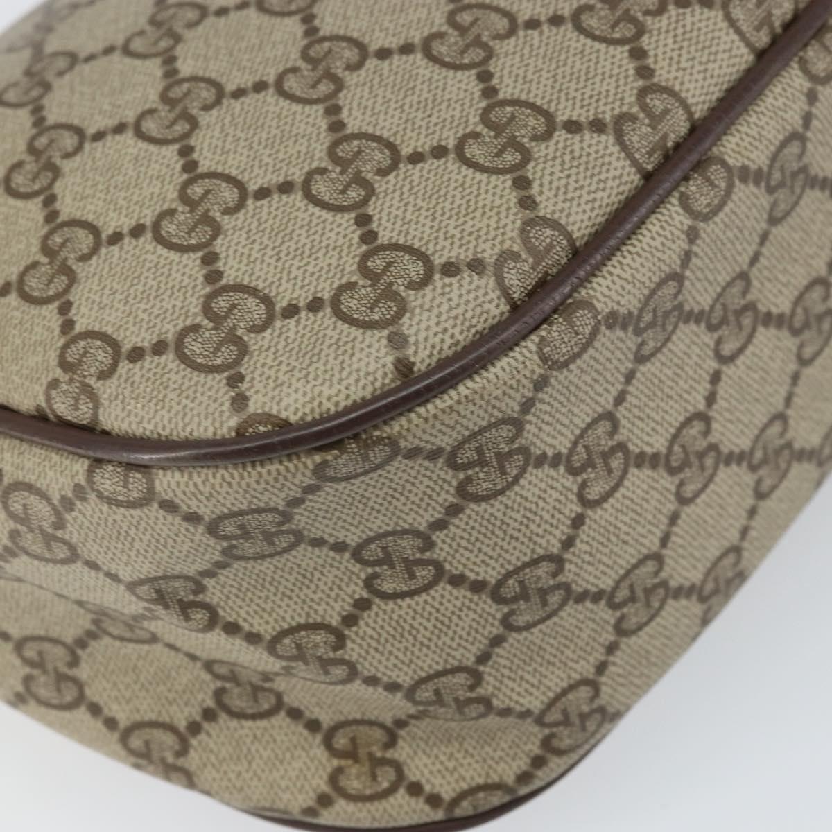 GUCCI GG Supreme Web Sherry Line Bag PVC Beige Gold 89 02 077 Auth BA10130