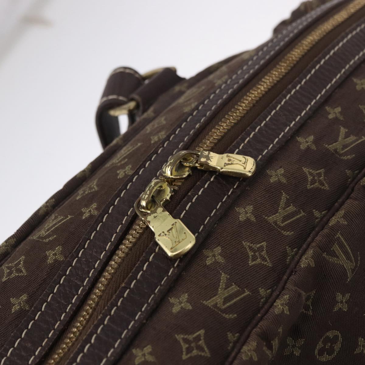 LOUIS VUITTON Monogram Mini Lin Sac Arange Bag Ebene M95221 LV Auth BA10144