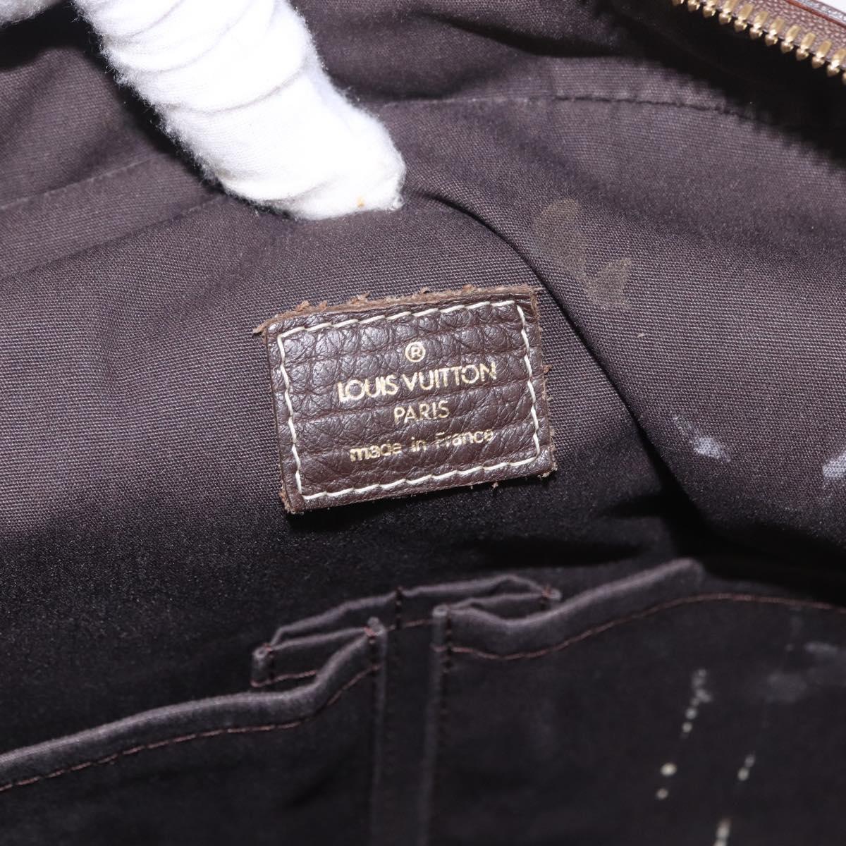 LOUIS VUITTON Monogram Mini Lin Sac Arange Bag Ebene M95221 LV Auth BA10144
