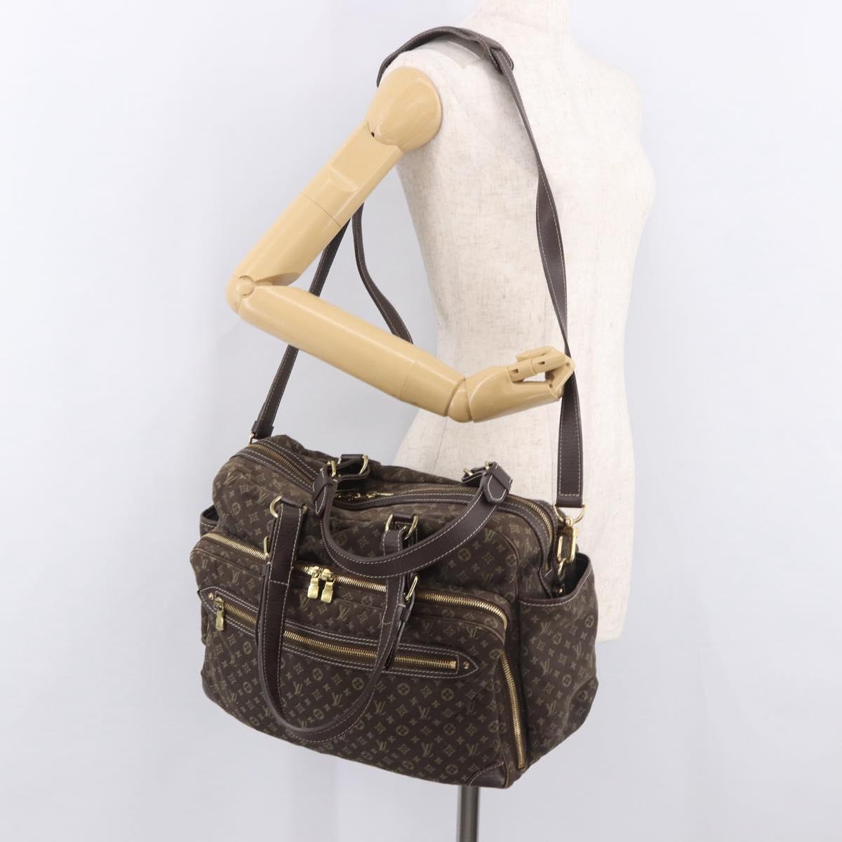 LOUIS VUITTON Monogram Mini Lin Sac Arange Bag Ebene M95221 LV Auth BA10144