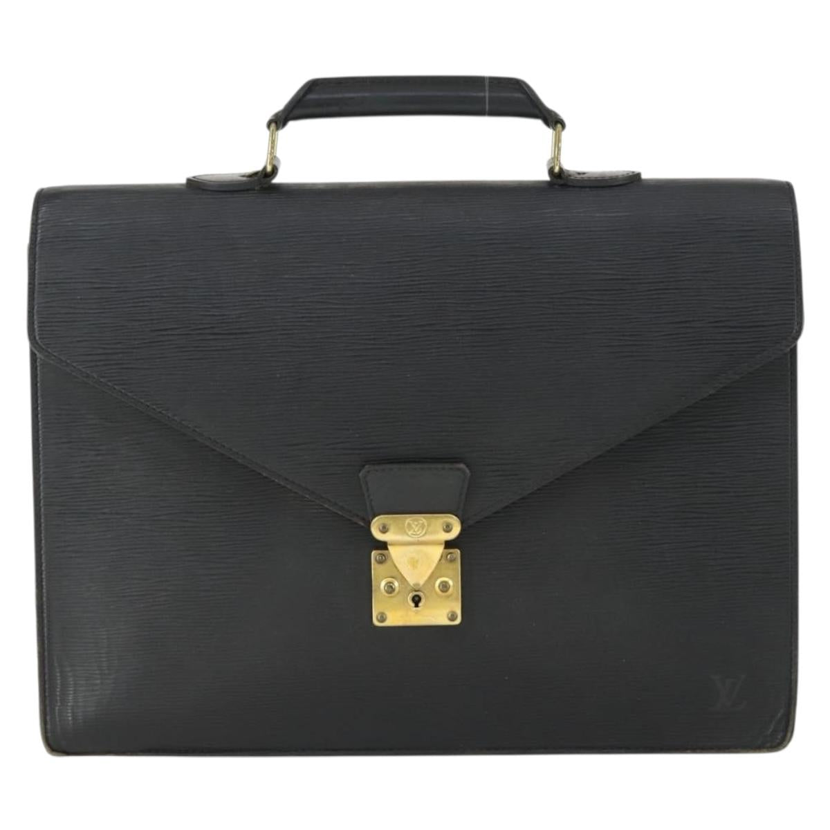 LOUIS VUITTON Epi Serviette Conseiller Briefcase Black M54422 LV Auth BA10153