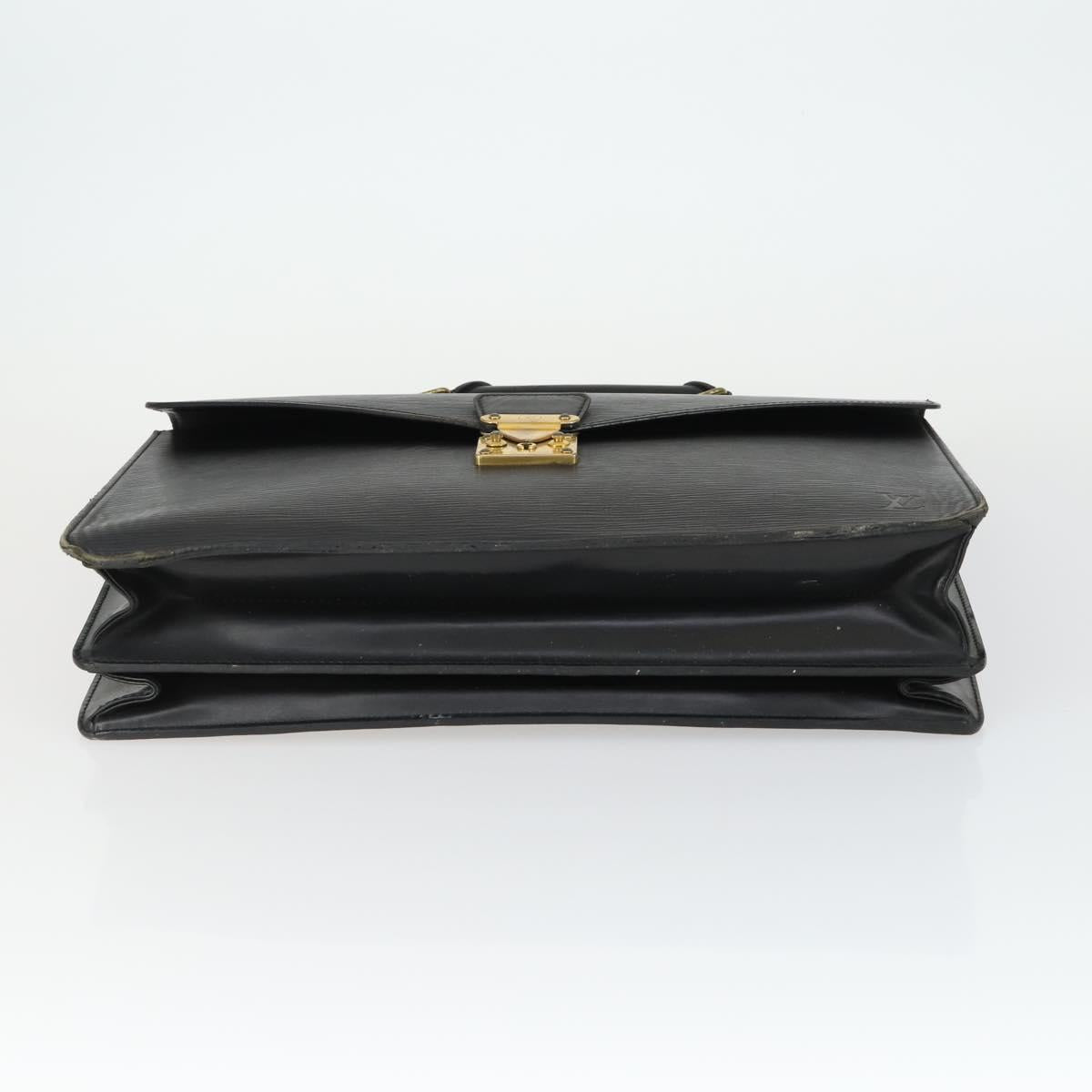 LOUIS VUITTON Epi Serviette Conseiller Briefcase Black M54422 LV Auth BA10153
