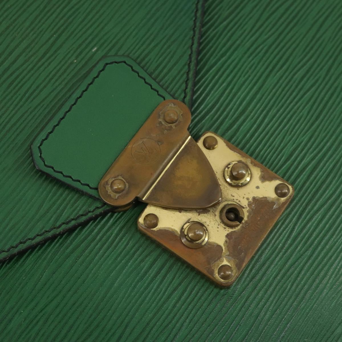 LOUIS VUITTON Epi Serviette Conseiller Vintage Green M54424 LV Auth BA10154