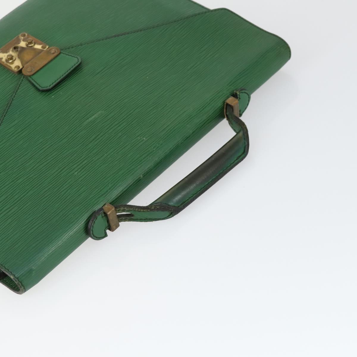 LOUIS VUITTON Epi Serviette Conseiller Vintage Green M54424 LV Auth BA10154
