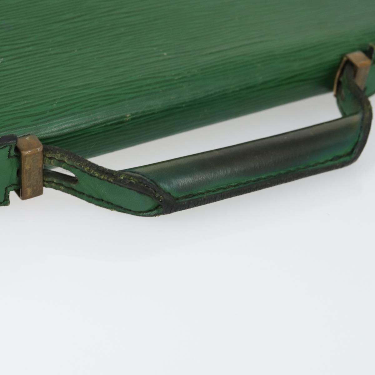 LOUIS VUITTON Epi Serviette Conseiller Vintage Green M54424 LV Auth BA10154