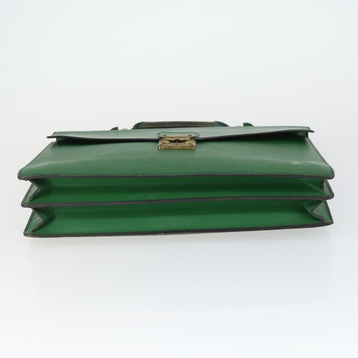 LOUIS VUITTON Epi Serviette Conseiller Vintage Green M54424 LV Auth BA10154