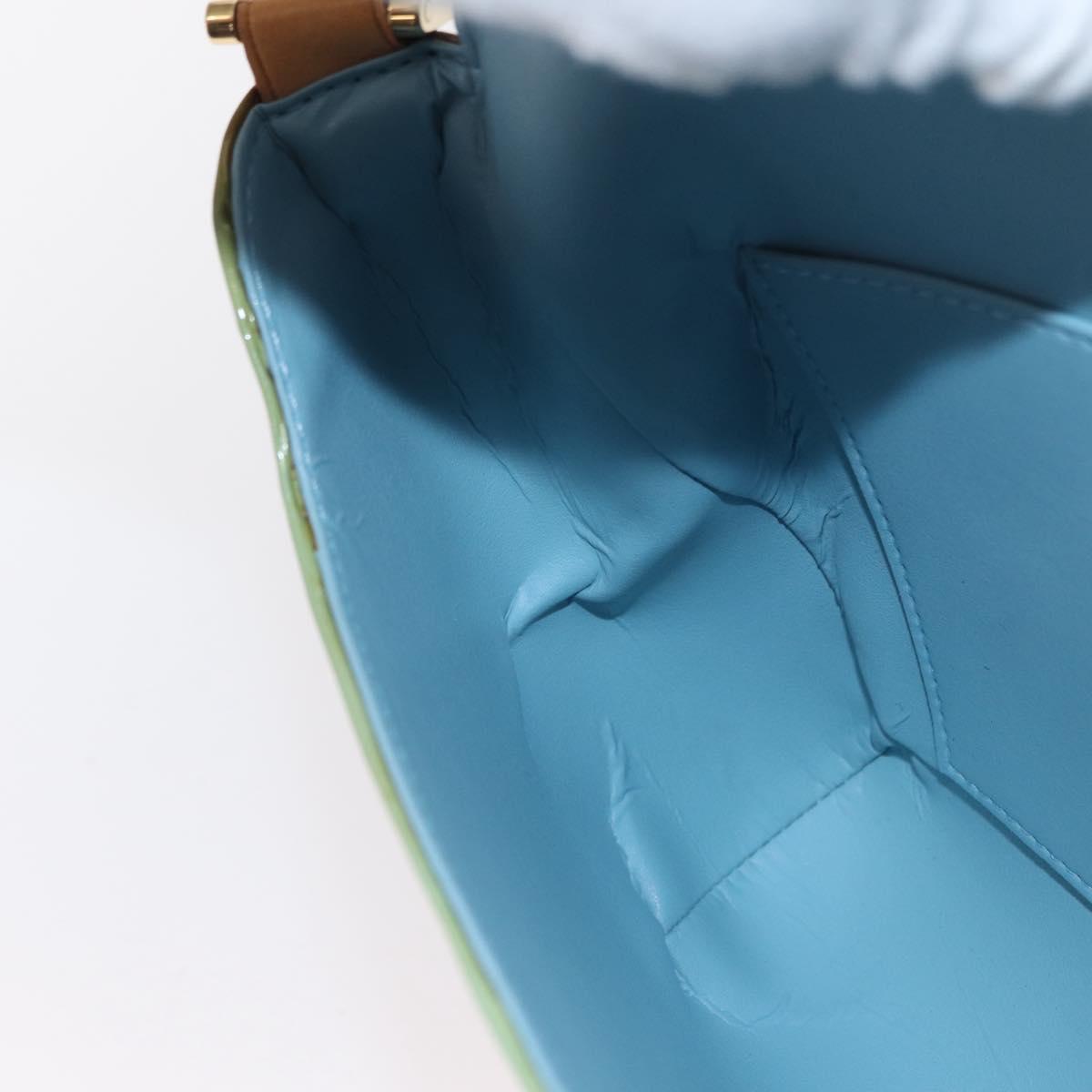 LOUIS VUITTON Vernis Thompson Street Shoulder Bag Baby Blue M91009 Auth BA10188