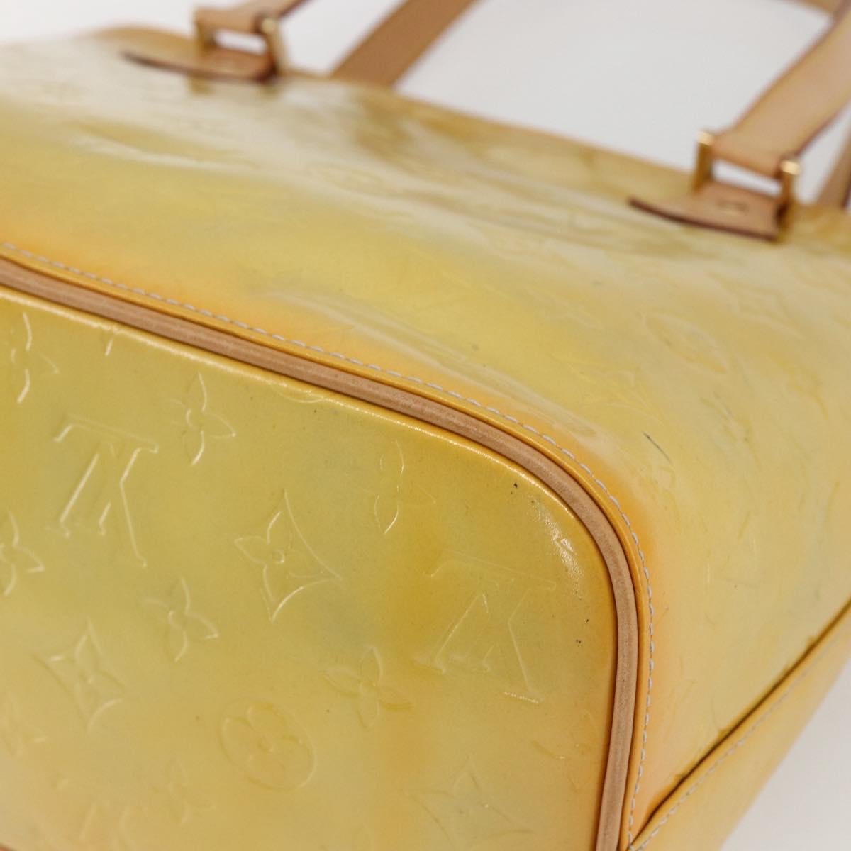 LOUIS VUITTON Monogram Vernis Houston Hand Bag Gris M91053 LV Auth BA10194