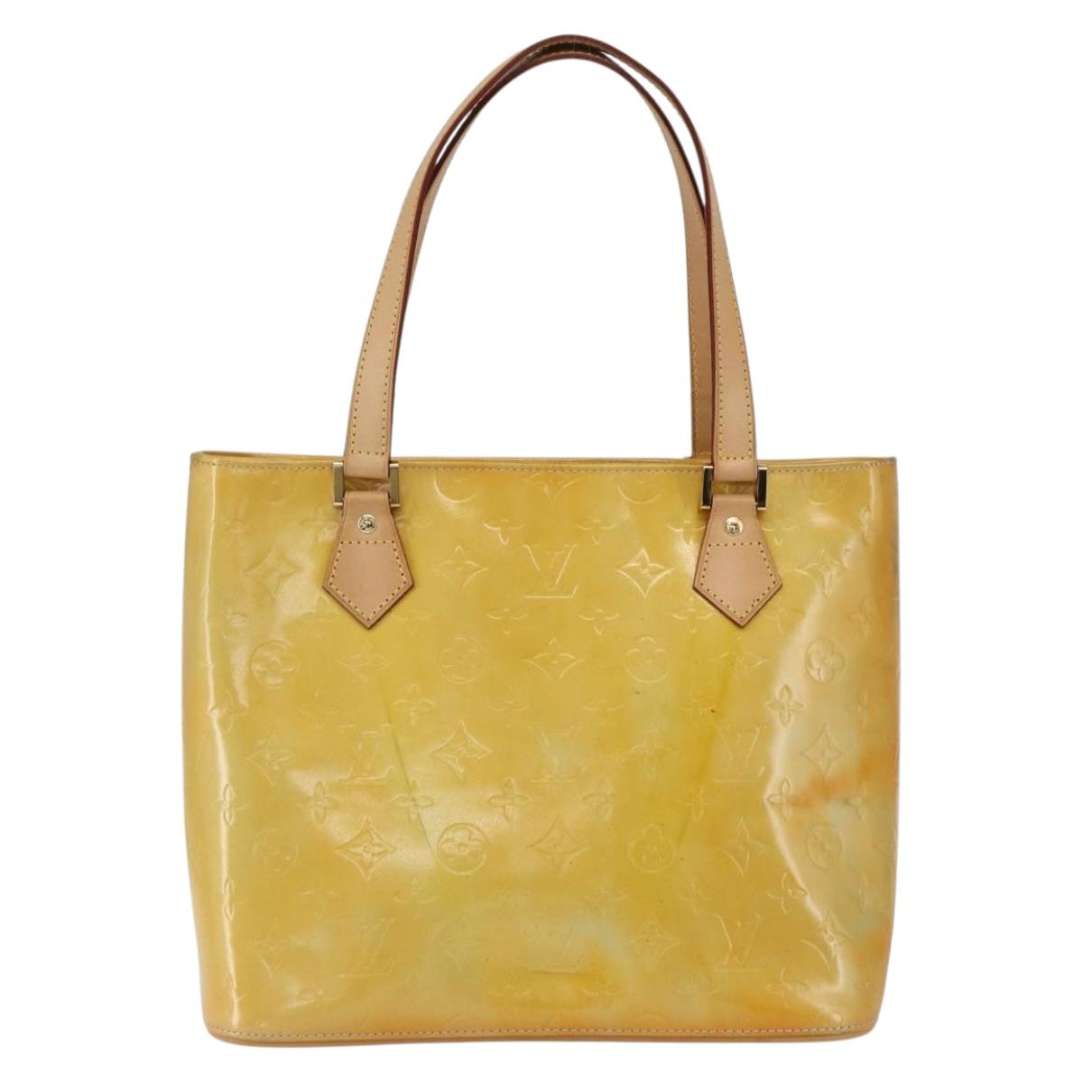 LOUIS VUITTON Monogram Vernis Houston Hand Bag Gris M91053 LV Auth BA10194