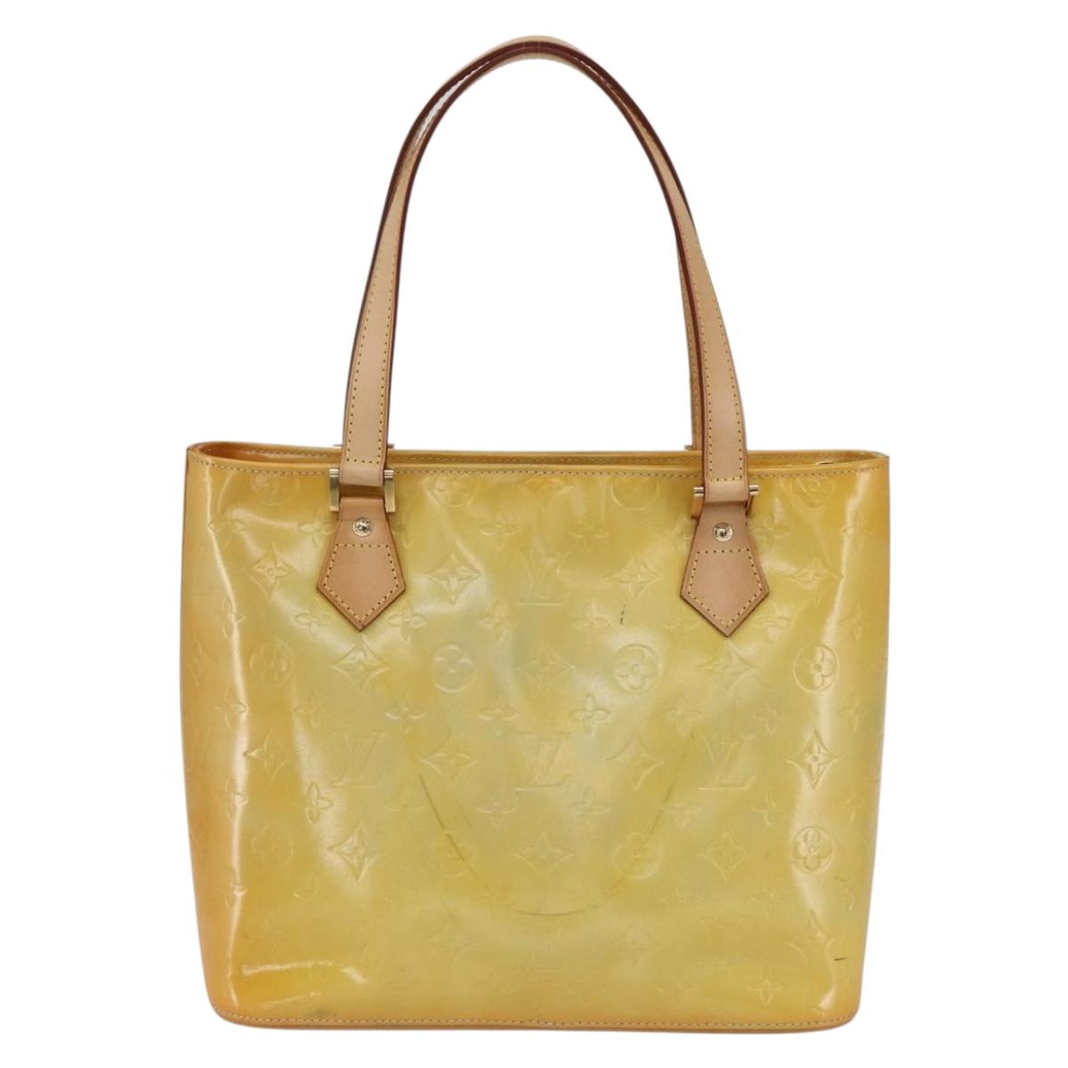 LOUIS VUITTON Monogram Vernis Houston Hand Bag Gris M91053 LV Auth BA10194