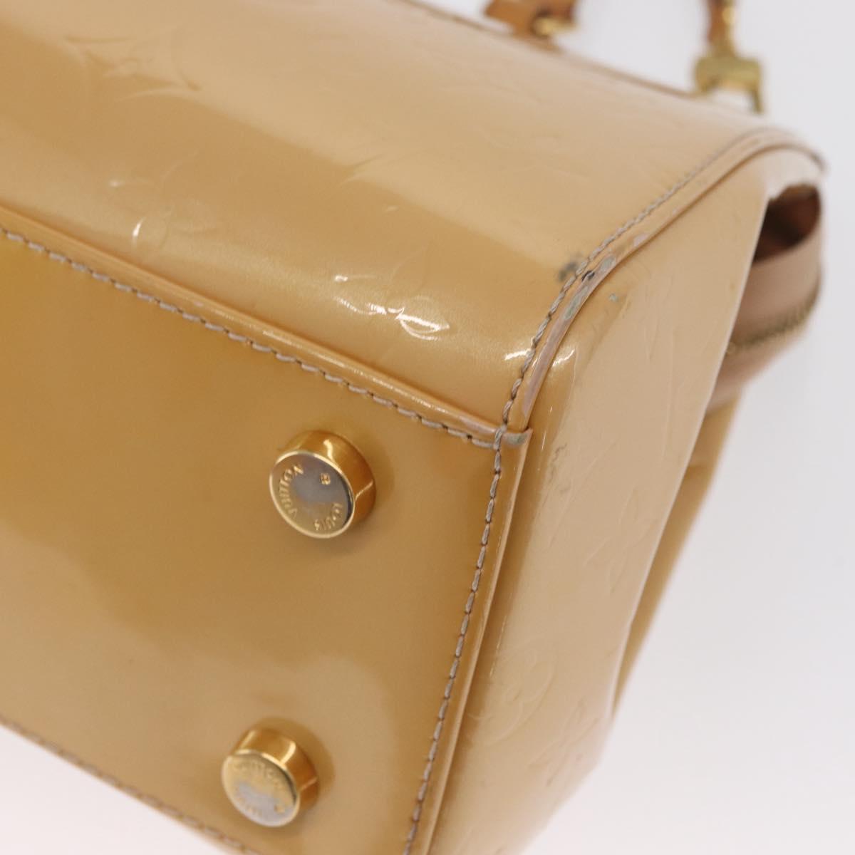 LOUIS VUITTON Monogram Vernis Blair MM Hand Bag Rose Velur M91588 Auth BA10196