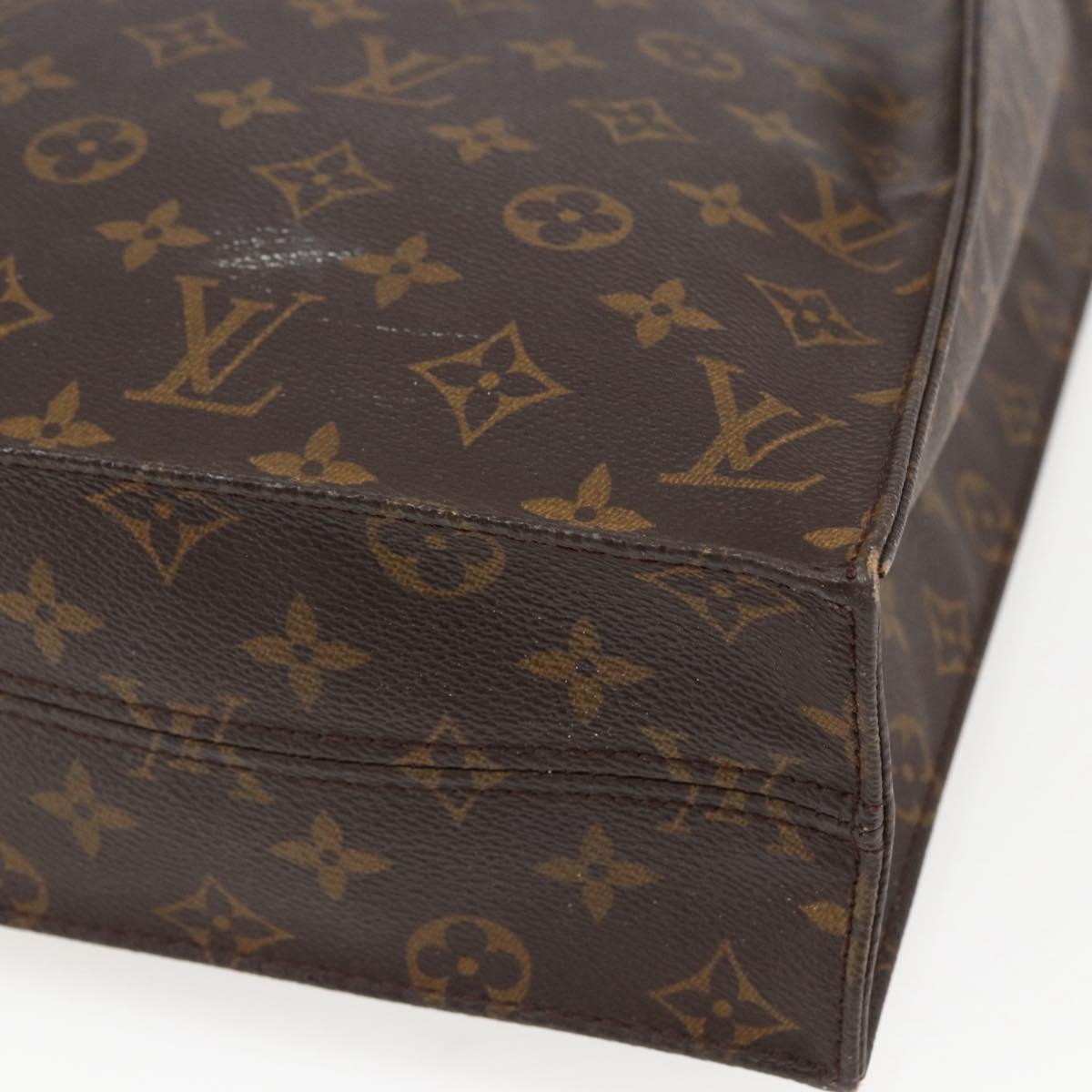 LOUIS VUITTON Monogram Sac Plat Hand Bag M51140 LV Auth BA10199