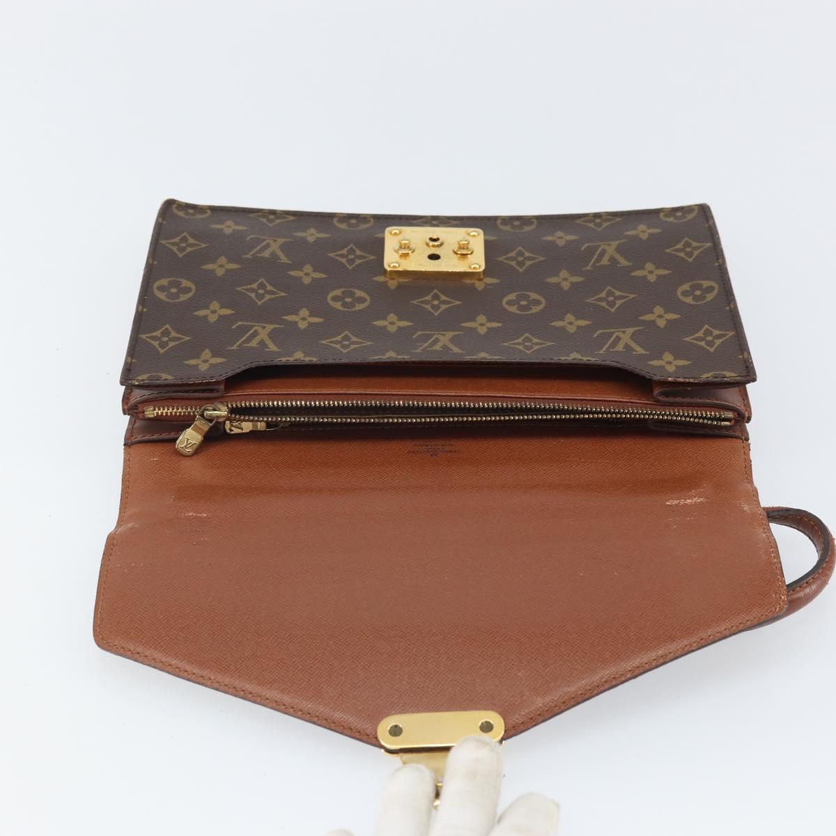 LOUIS VUITTON Monogram Concorde Hand Bag M51190 LV Auth BA10206