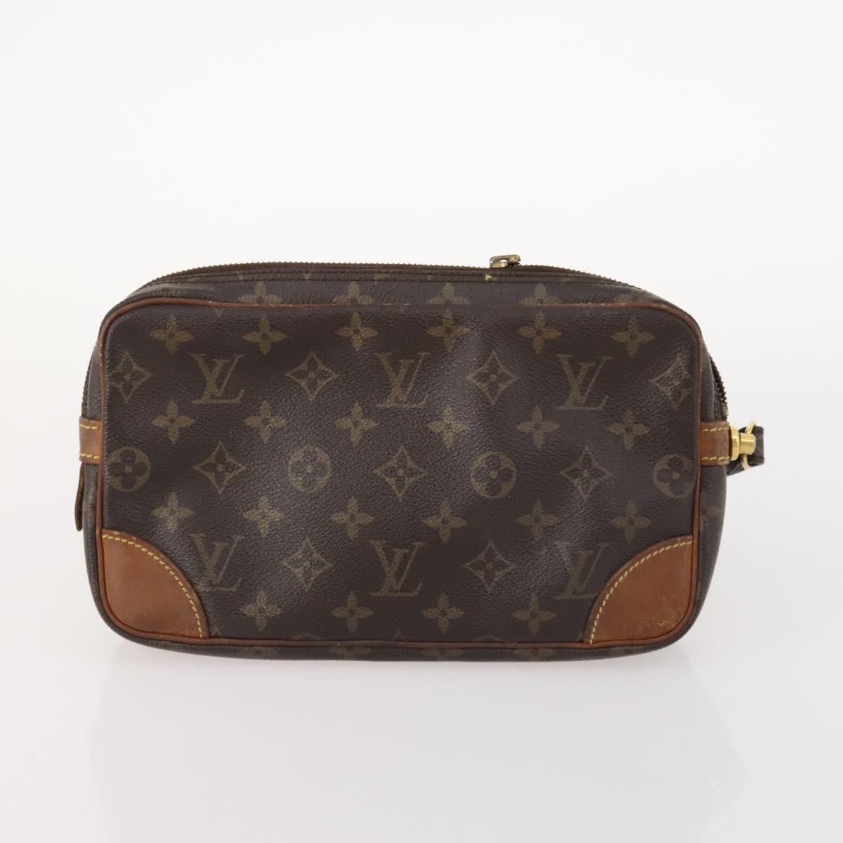 LOUIS VUITTON Monogram Clutch Bag 2 Set LV Auth BA10214
