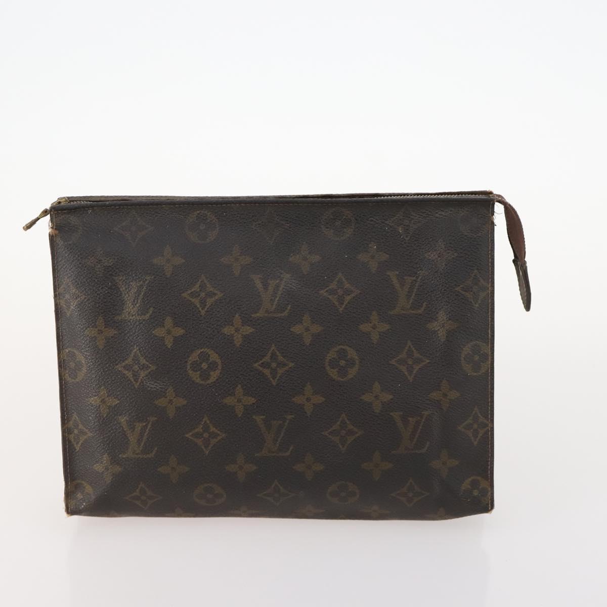 LOUIS VUITTON Monogram Clutch Bag 2 Set LV Auth BA10214